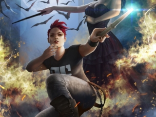 Molly and Onyx - Art Commission for Fans of Urban eBook Fantasy Good Intentions